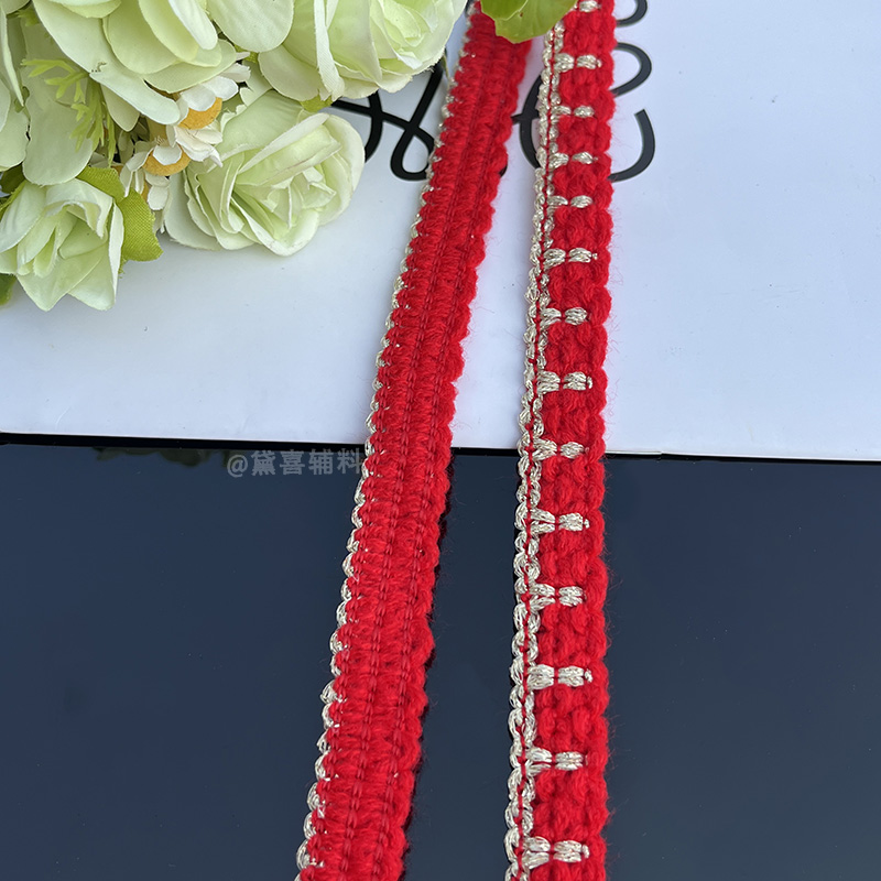 1.6CM宽白色小香风织带花边diy衣服门襟鞋帽包包灯饰窗帘装饰辅料 - 图1