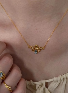 蓝色秘境复古宫廷风项链