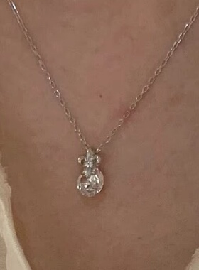 法式轻奢韩系单钻细款项链女