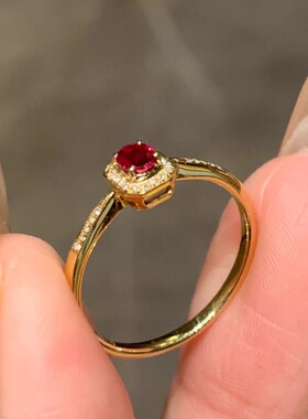 vintage开口不撞款古典红宝石