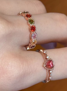 宫廷复古多巴胺糖果开口女戒