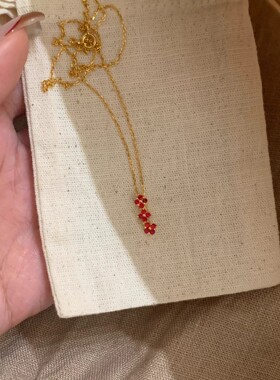 新款仿金一款双戴四叶草爱心项链