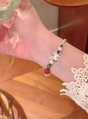 步步生莲彩色串珠女手绳手串配饰