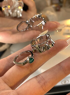 店主超推不规则纹理戒指个性配饰