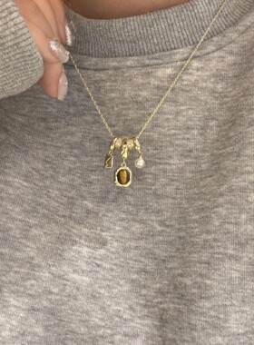 戚薇同款复古美拉德珍珠项链女