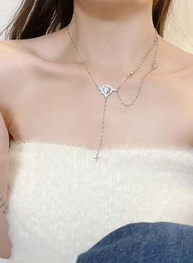 爱心流苏项链颈链锁骨链