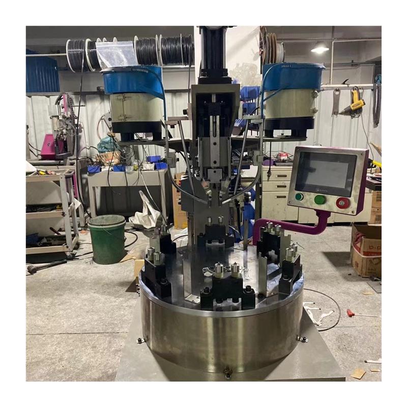 Fully automatic turntable riveting machine rivet case bag caster turntable pneumatic pressure 6-12 stations multi-functional flip riveting