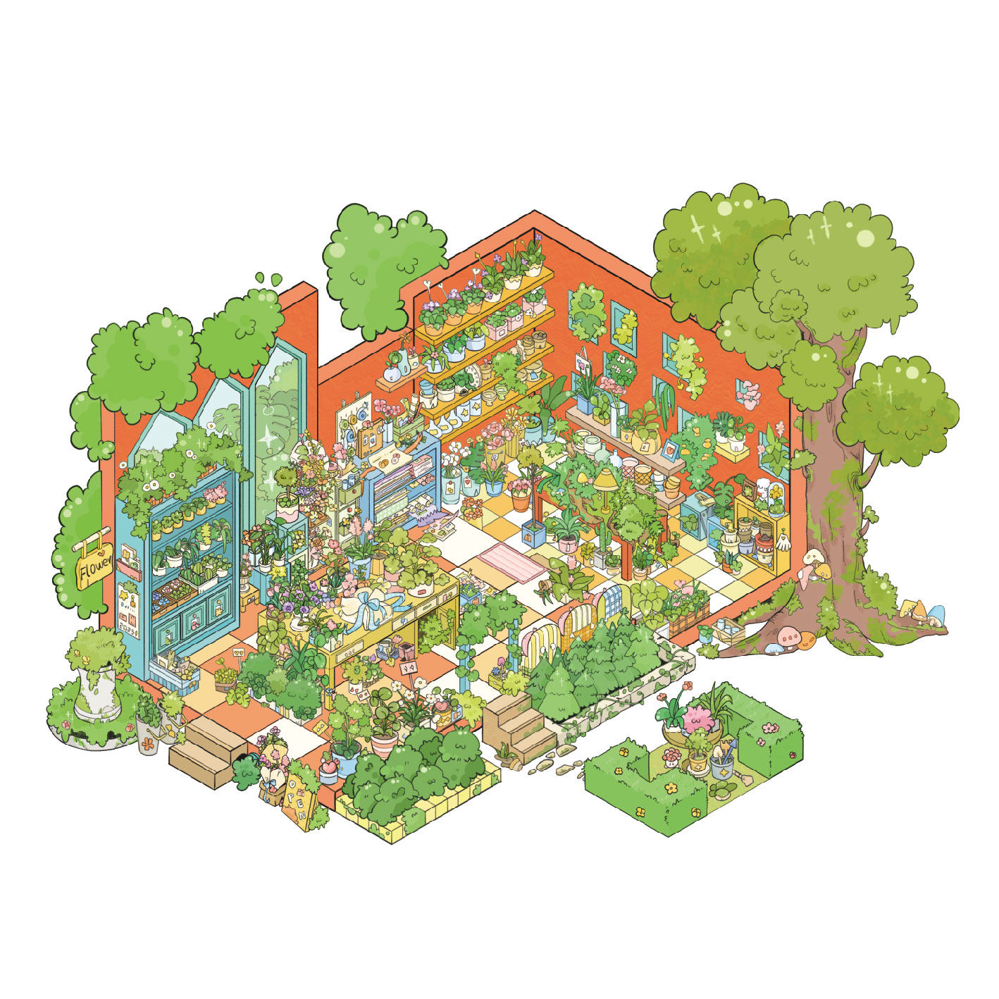 天气晴14.0软糖日记系列立体造景贴纸3D微缩场景拼贴diy手账贴纸 - 图1