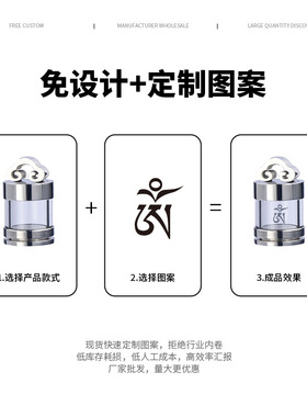 钛钢嘎乌瓶空心吊坠可打开装东西精油瓶项链胎毛男女通用个性风潮