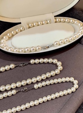 现货高级轻奢珍珠锁骨链