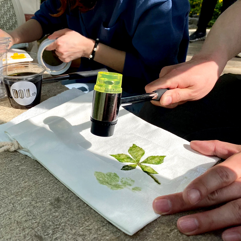 植物拓印材料包印染布拓染工具幼儿园儿童手工diy春天鲜花草树叶-图3