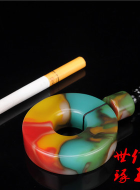 彩玉平安扣吊坠车挂手把件