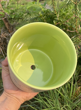 陶瓷家用花盆小鸟北欧简约收纳桶手绘绿萝罐筷子盆栽兰花饭勺花筒