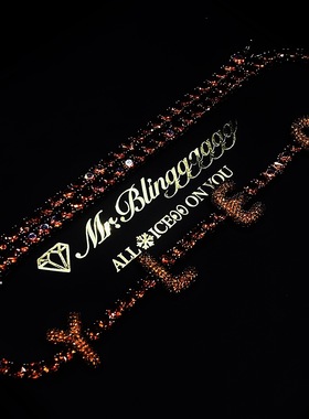 Mr.Bling定制黑红色气泡字母项链