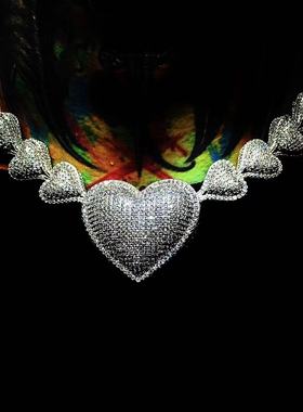 Mr.Bling满钻情侣款爱心古巴链