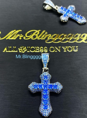 Mr.Blingggggg混镶彩色小十字架