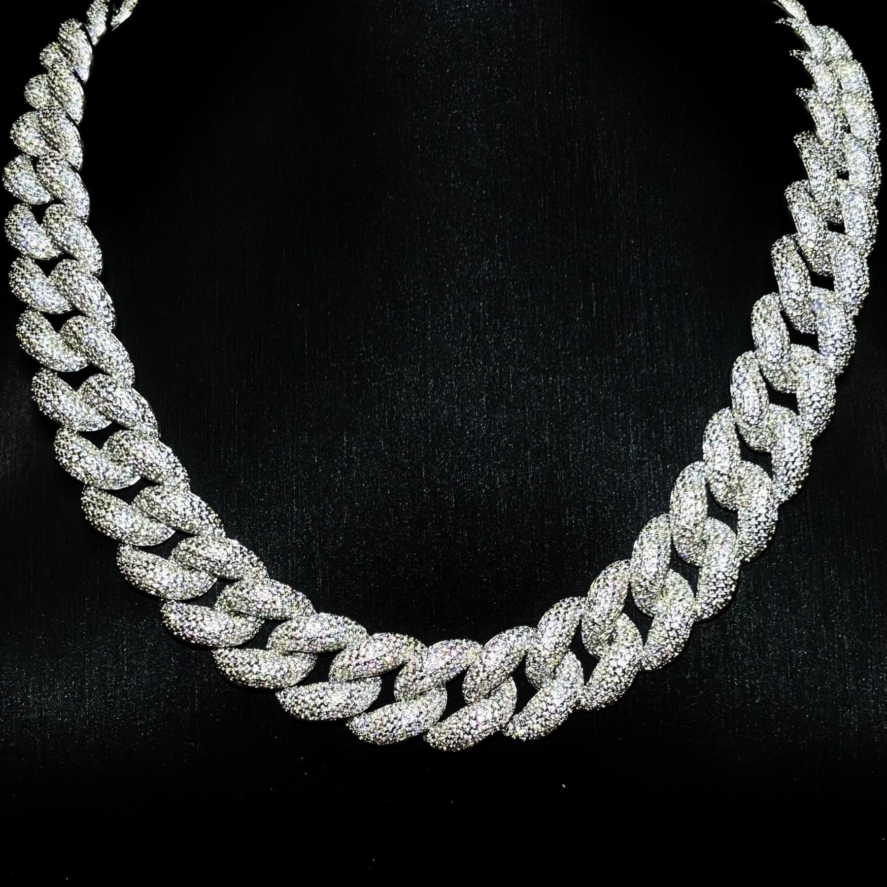 Mr.Blingggggg European and American hip-hop jewelry Lil Yachty's same 18MM super dense full diamond Cuban chain