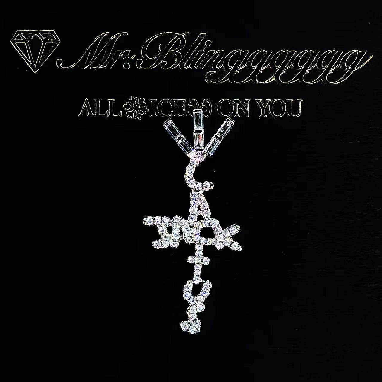 Mr.Blingggggg European and American hip-hop jewelry Travis Scott same style CACTUS JACK pendant