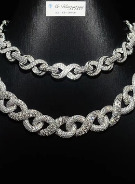 Mr.Bling混镶莫比乌斯情侣古巴链