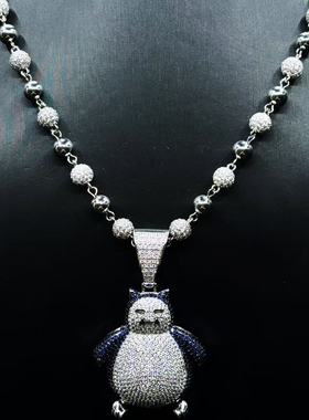 KnowKnow同款满钻卡比兽吊坠