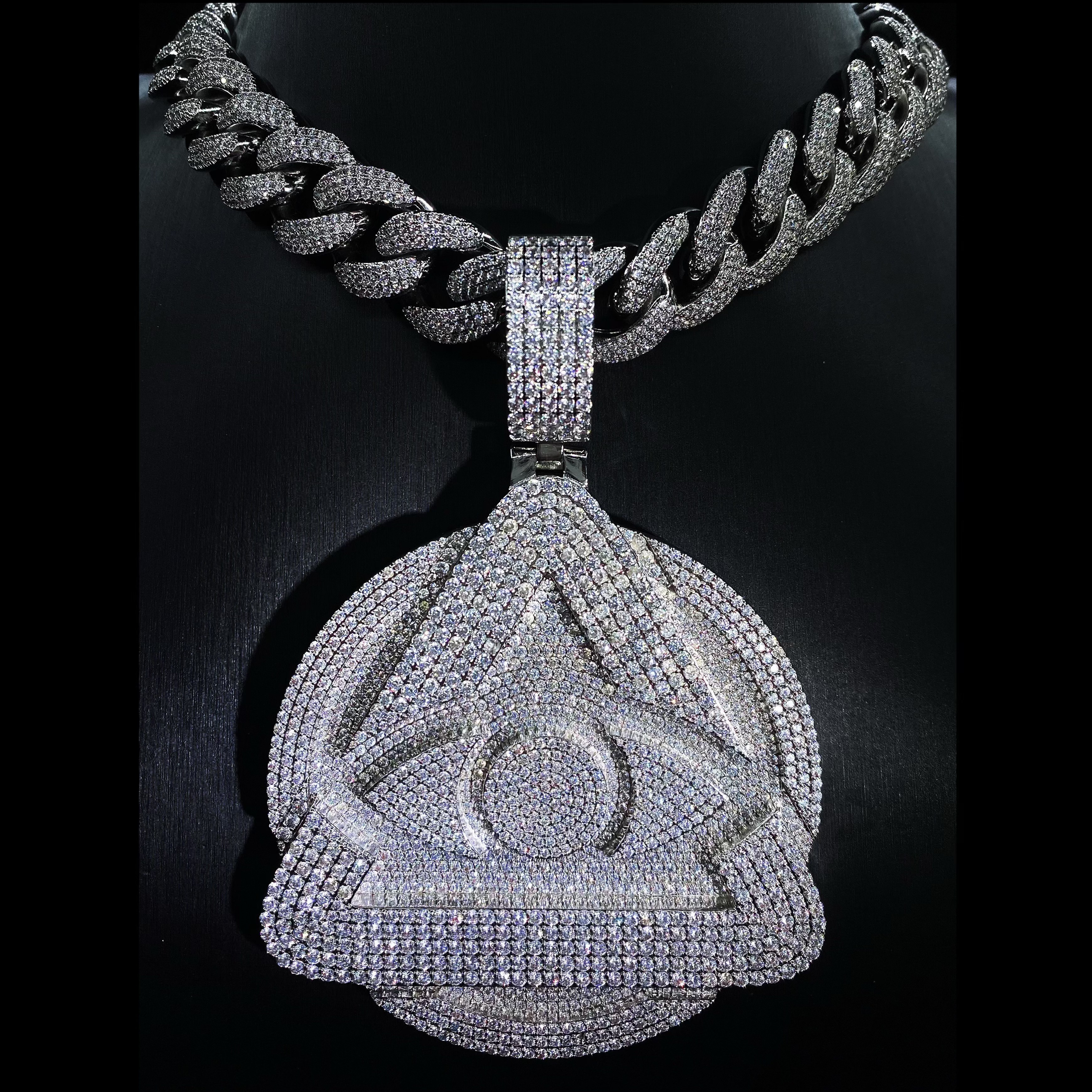 Mr.Blingggggg European and American hip-hop jewelry customized Yeat same style LYFESTYLE full diamond disc pendant