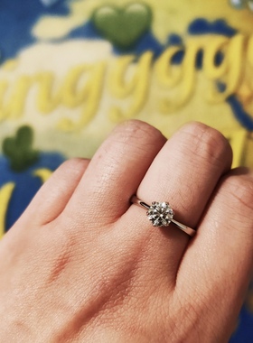 Mr.Bling情侣纯银莫桑石钻戒戒指