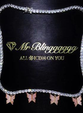 Mr.Bling男女通用蝴蝶网球项链
