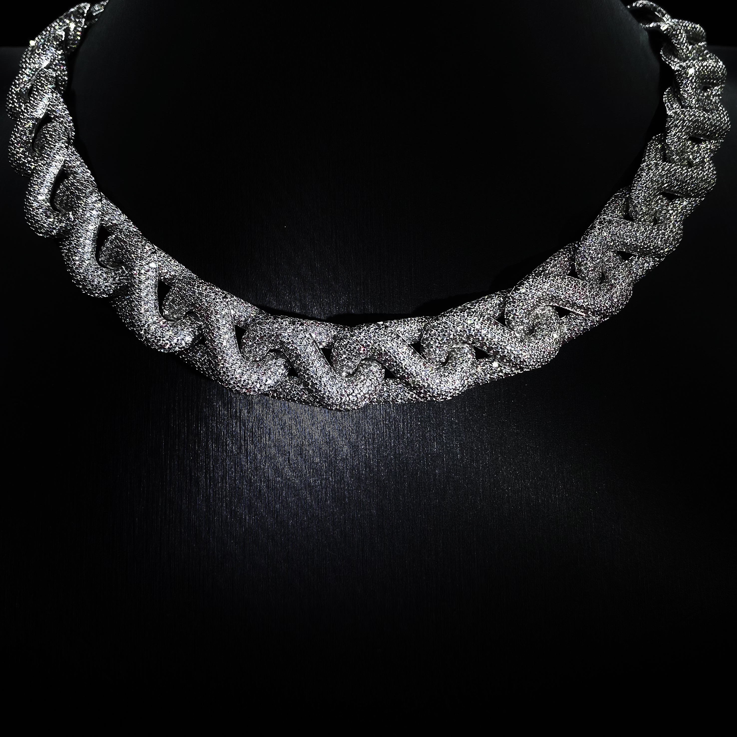 Mr.Blingggggg European and American hip-hop jewelry 15mm super dense full diamond inlay Cuban necklace