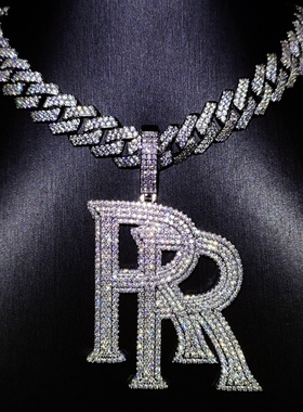 Mr.Bling嘻哈roddyricch双R吊坠