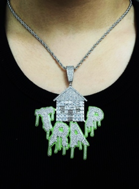 Mr.Bling夜光TRAPHOUSE满钻吊坠