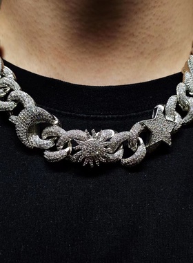 Mr.Bling情侣满钻宇宙元素古巴链