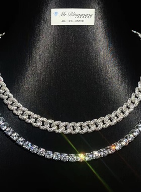 Mr.Bling男女款密镶气泡古巴链