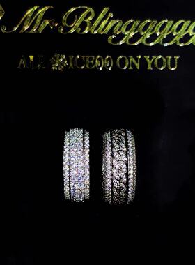 Mr.Bling纯银满钻可转动情侣戒指