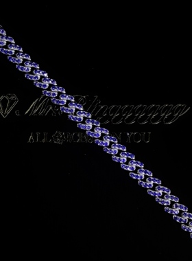 Mr.Bling定制8mm紫色古巴手链
