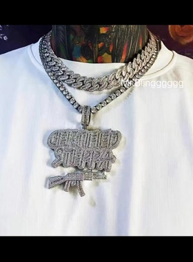 Mr.Bling混镶方钻drill风格吊坠