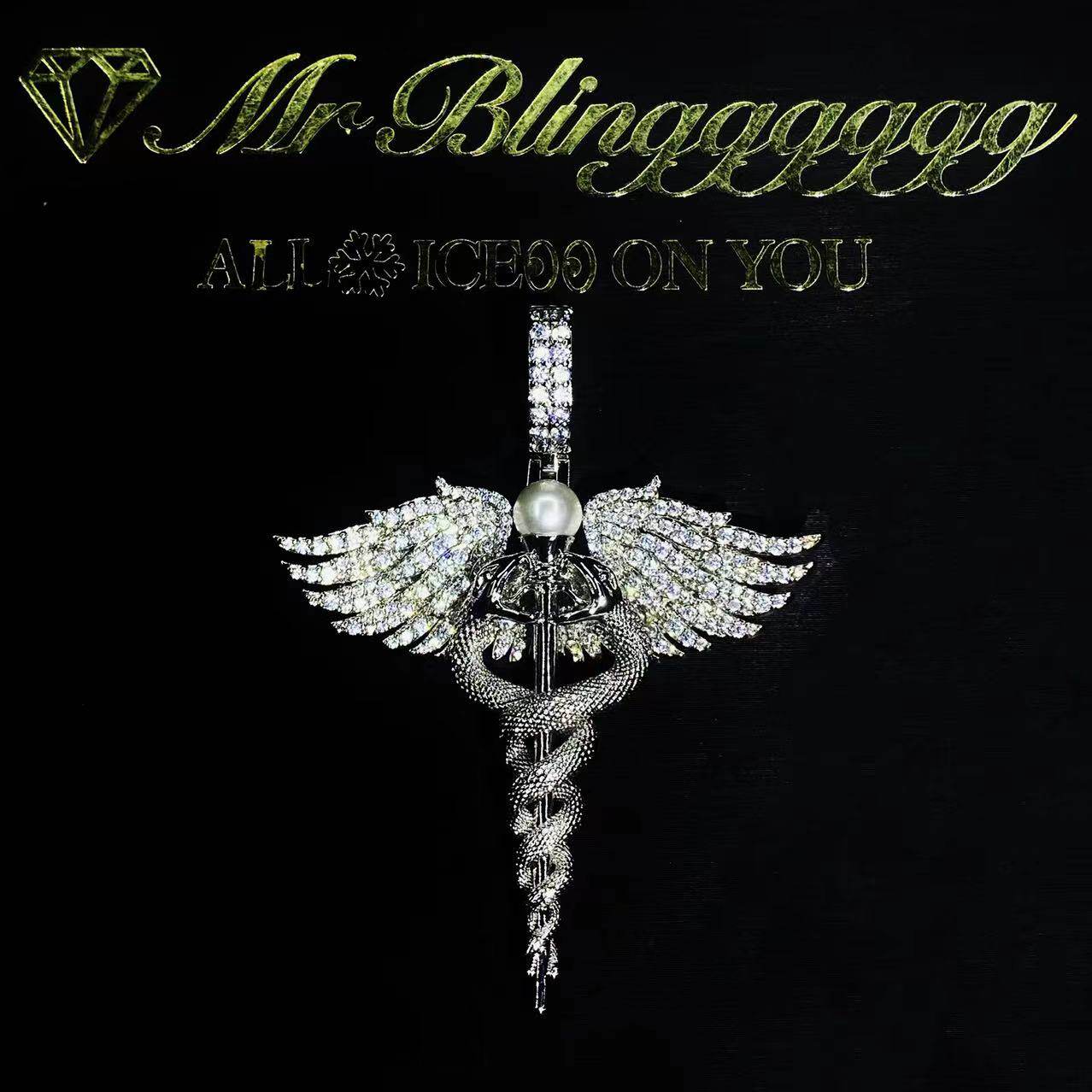 Mr.Blingggggg European and American hip-hop jewelry Assassin's Creed Odyssey Pythagoras Scepter Pendant