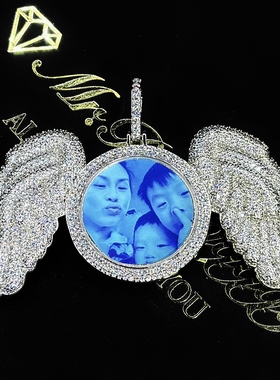 Mr.Bling定制满钻天使之翼吊坠
