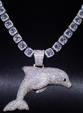 Mr.Bling满钻YoungDolph海豚吊坠