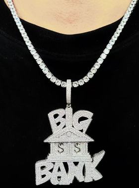 Mr.Bling大尺寸满钻BIGBANK吊坠