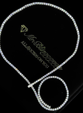 Mr.Bling定制领结式莫桑网球链