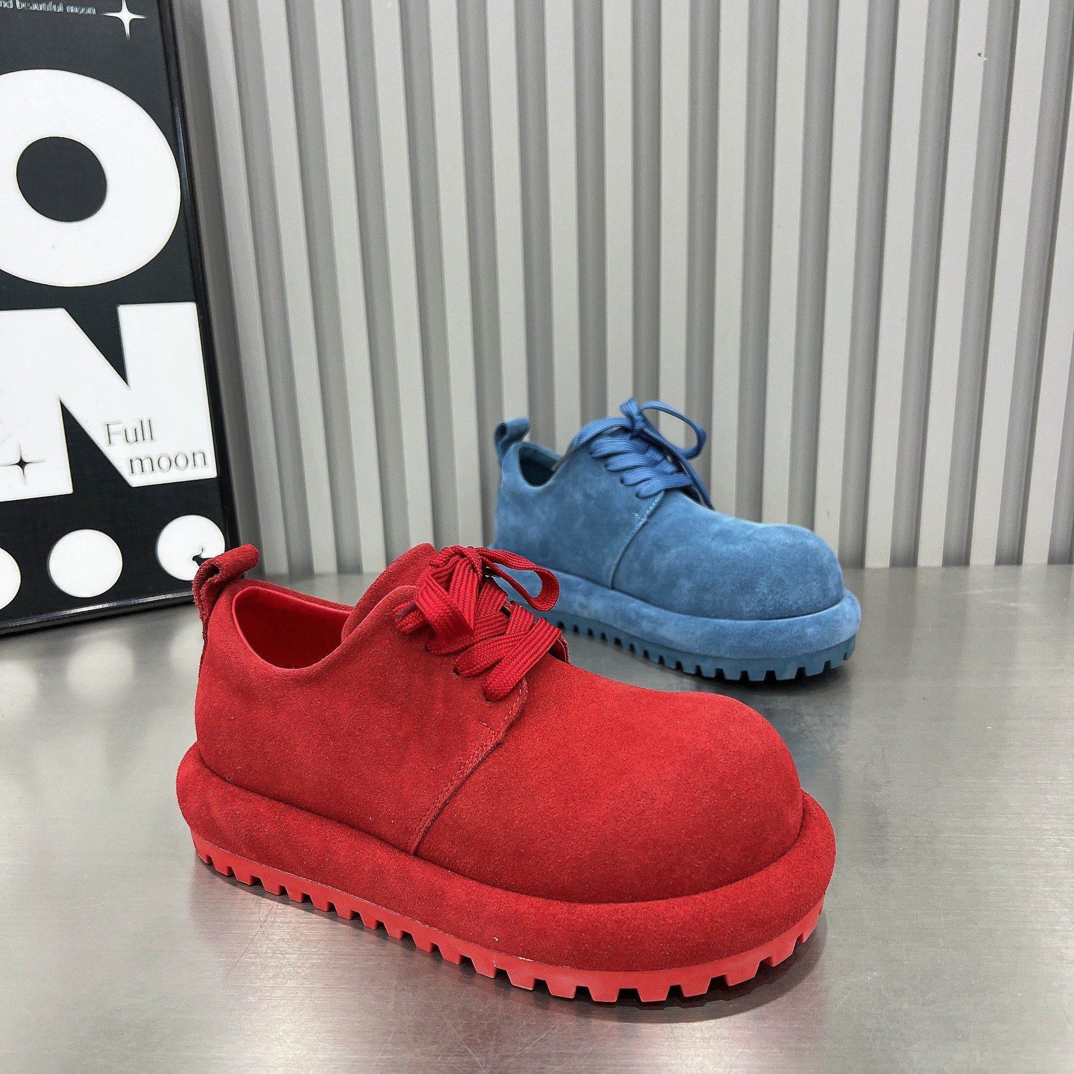 磨砂皮系带休闲鞋女2026新款大头板鞋新年红色勃肯鞋平底低帮单鞋,淘宝优惠券,粉丝福利购,淘宝优惠卷