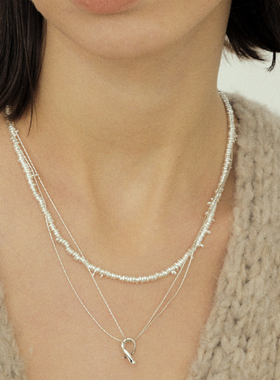 蒋敦豪同款轻奢925银串珠锁骨链