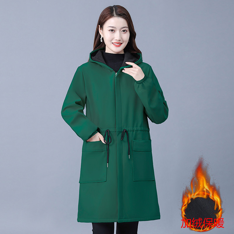 秋冬女成人款加绒防水防油长袖厨房连帽家务围裙工作服羽绒服罩衣,淘宝优惠券,粉丝福利购,淘宝优惠卷