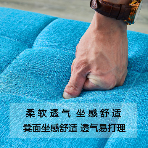 布艺换鞋收纳凳子储物柜可坐家用门口穿鞋服装店休息试衣间沙发凳 - 图1