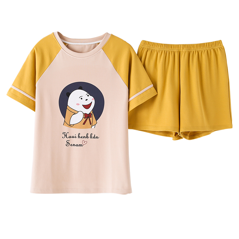 依尚品缘睡衣睡衣女夏季薄款纯棉可爱公主风夏日系短袖卡通女套装家居服可外穿3