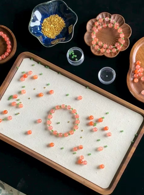 天然南红碧玉手串女士橙色圆珠