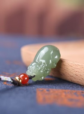 玉阅珠宝男女款和田玉貔貅吊坠