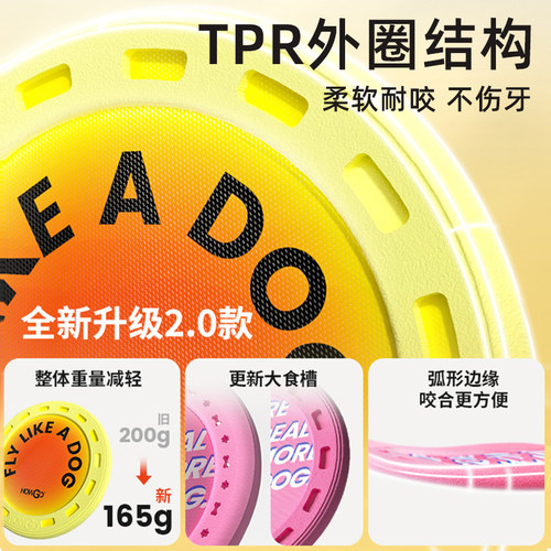 howgo狗狗玩具宠物飞盘狗专用狗狗训练飞盘耐咬户外边牧宠物飞碟 - 图0