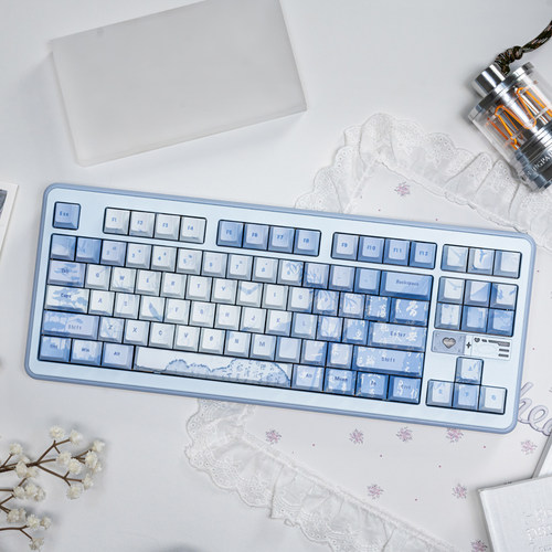 雁来山序古风诗词键帽PBT热升华定制机械键盘帽68/87/108夜魔个性 - 图1