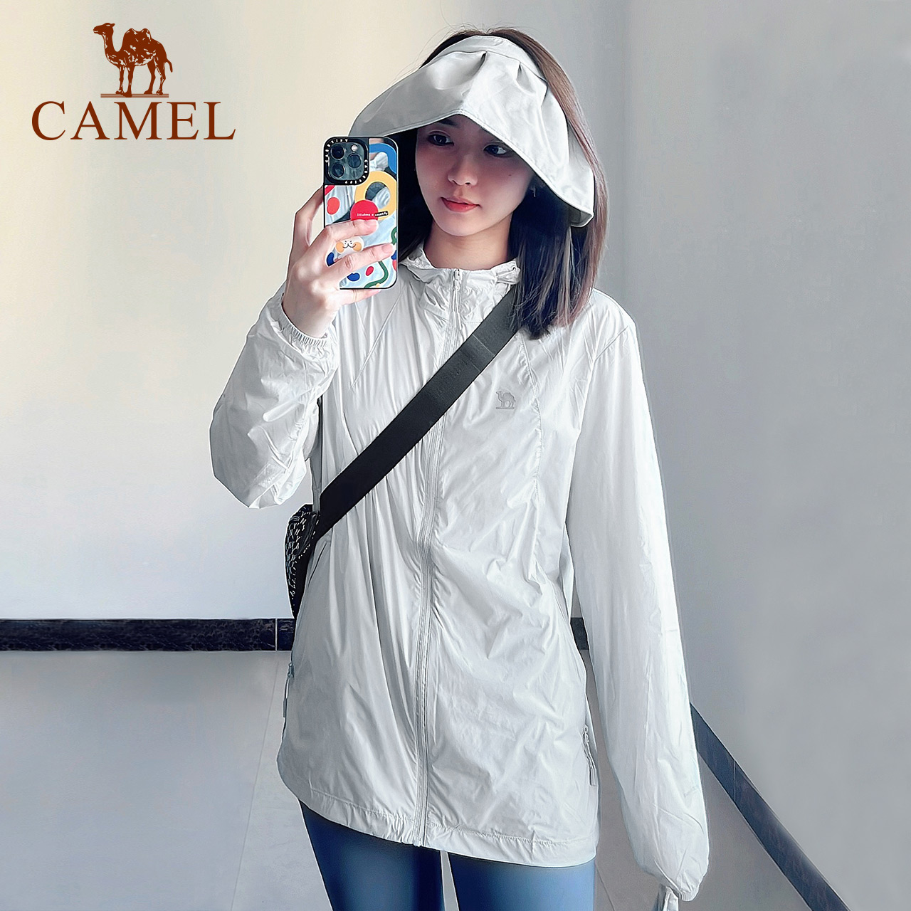【零感】骆驼户外防晒服骑行夏季服防紫外线外套情侣冰丝皮肤衣 - 图1
